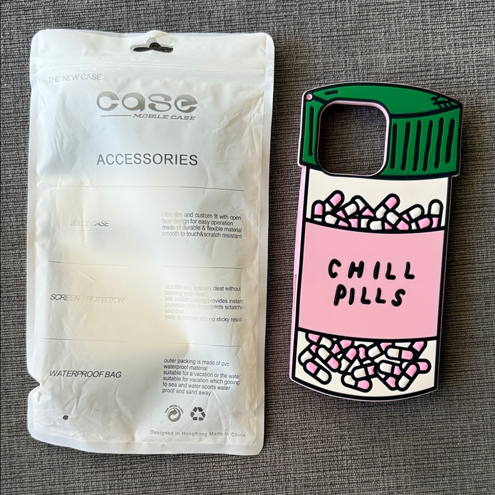 Chill Pills Phone Case - Green and Pink iPhone 16 pro max